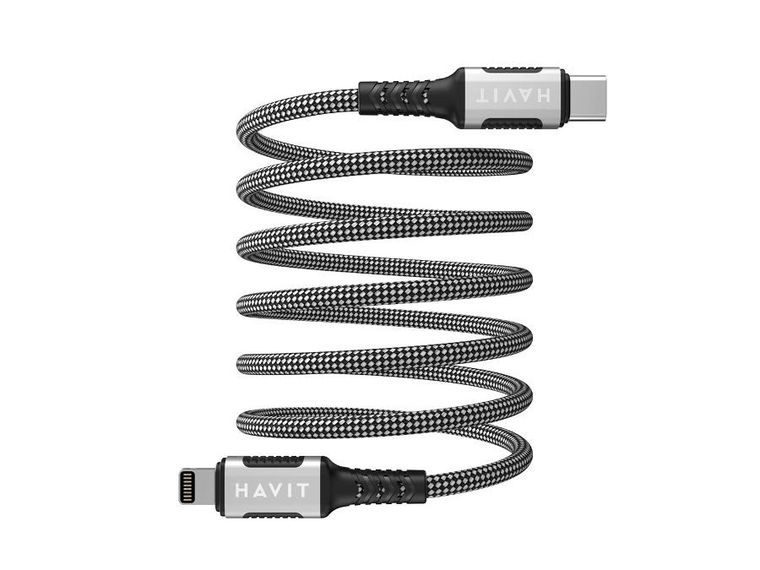 Havit, kabel magnetyczny, Typ C-Lightning, czarny