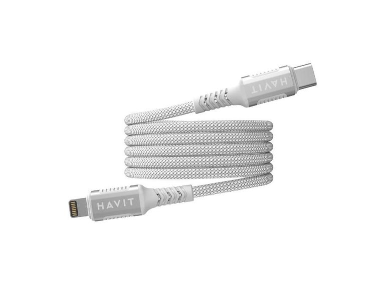 Havit, kabel magnetyczny, USB-C, biały