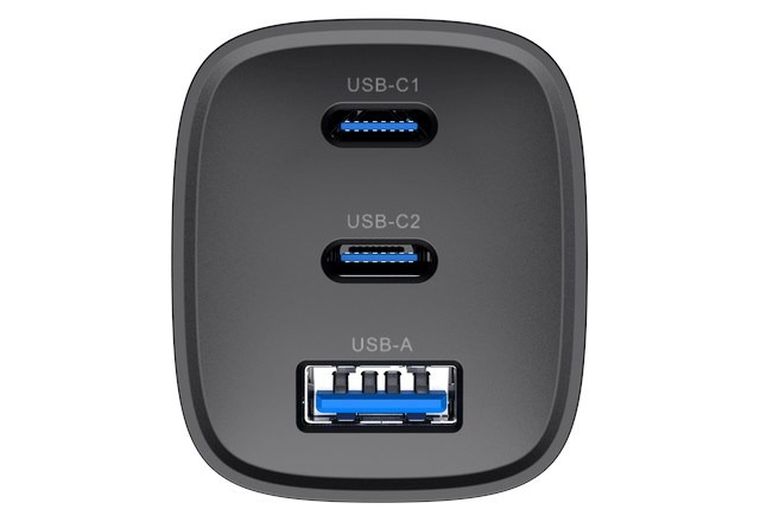 Havit, ładowarka, UC20 EU USB-C+USB-C+USB-A, czarny