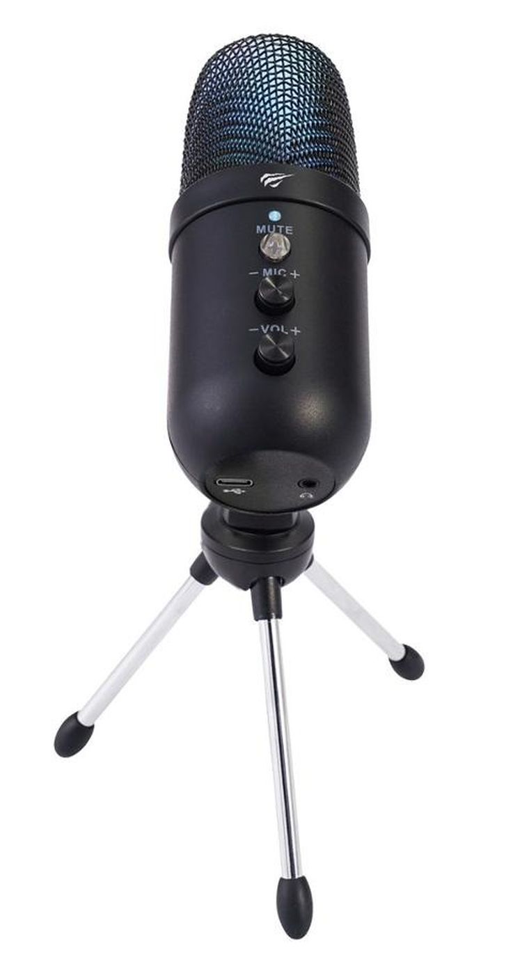 Havit, mikrofon gamingowy, bezprzewodowy, GK51, czarny z RGB