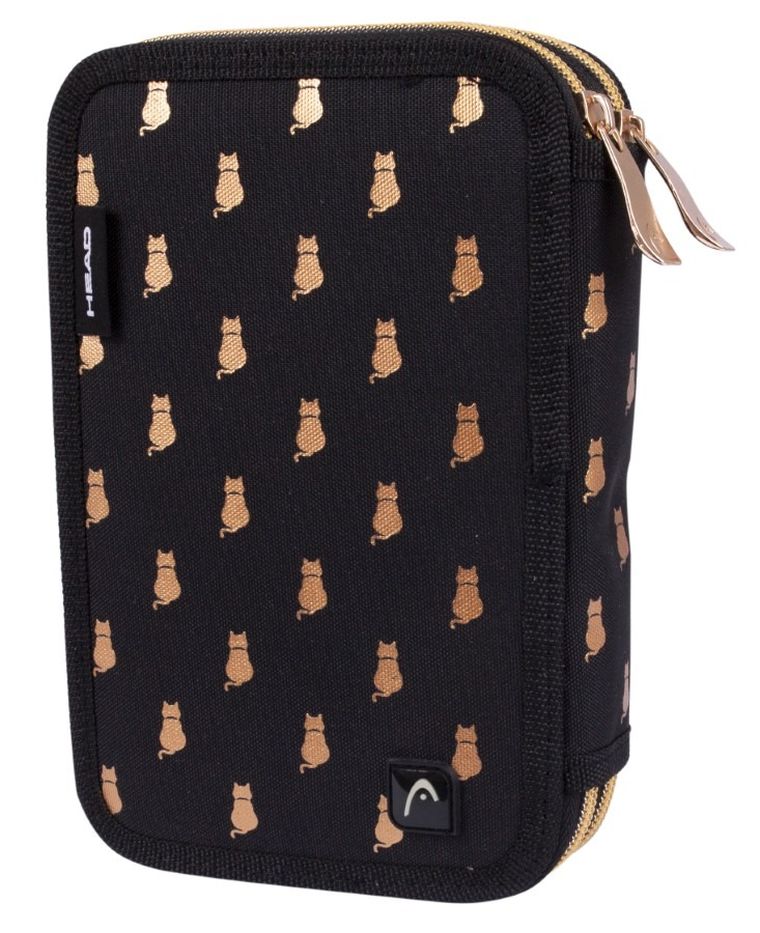 Head, Golden Effect, piórnik, rozkładany, podwójny, Golden Kitty