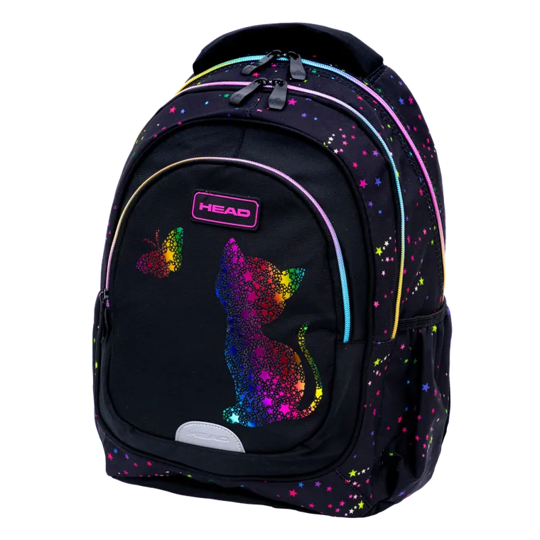 Head, Golden Effect, plecak szkolny, Rainbow Kitty