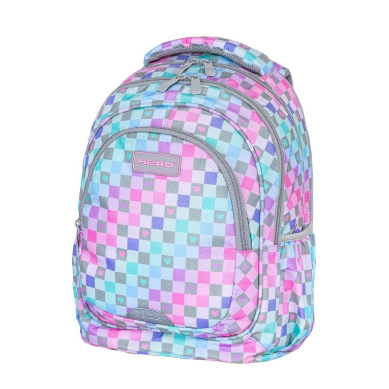 Head, plecak szkolny, 3-komorowy, Checkered Hearts