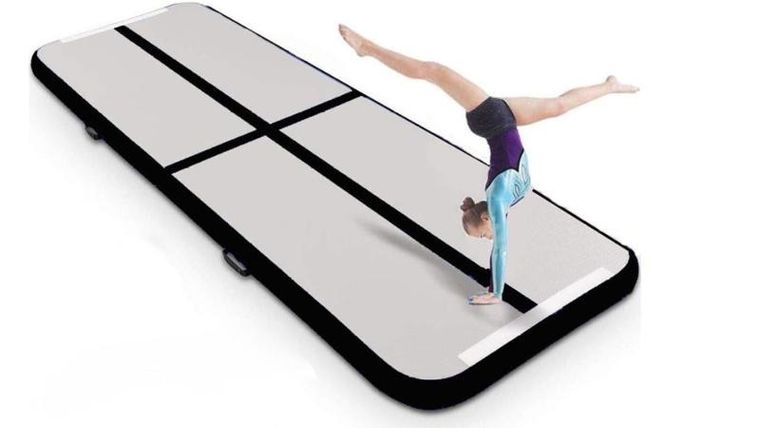 Hedo, airtrack, materac gimnastyczny, ścieżka, czarny, 400-100-20 cm