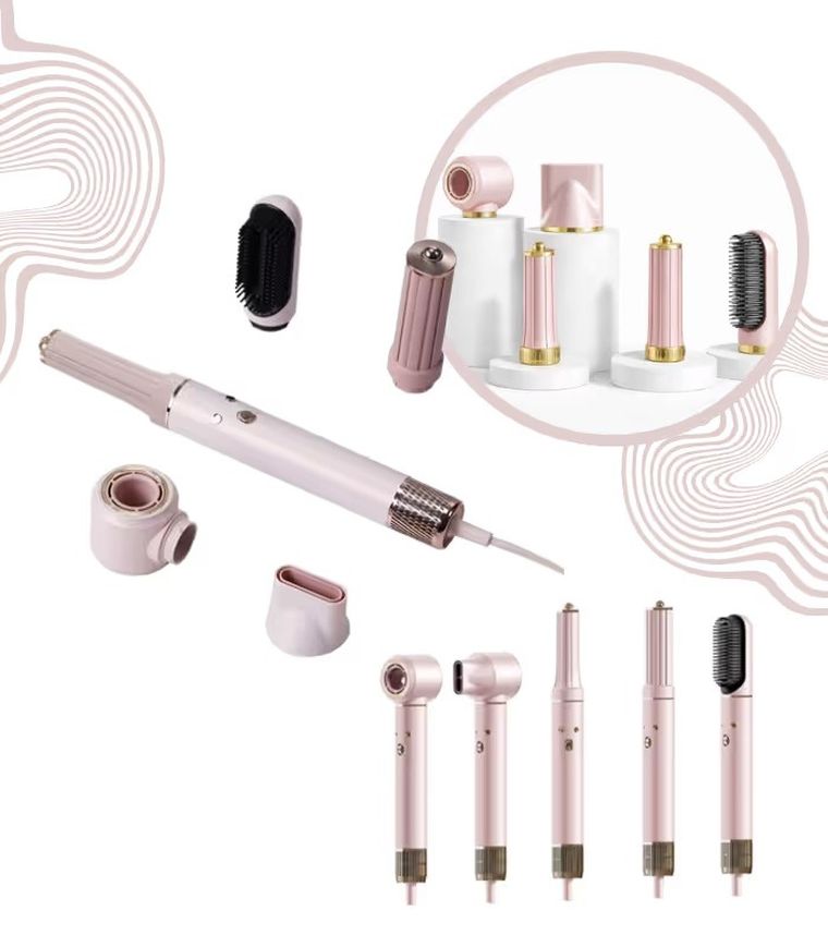 Hedo, suszarka do włosów 5w1, różowa