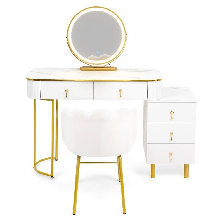 Hedo, Verdiro, toaletka kosmetyczna z lustrem LED, biała