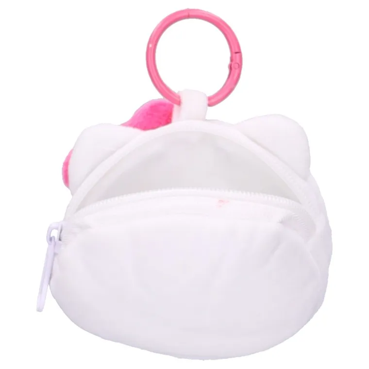 Hello Kitty, Plushie Pals, pluszowy brelok z kieszonką, biały