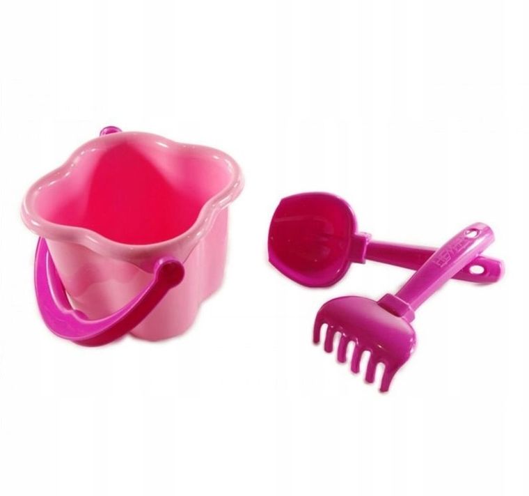 Hemar Family, wiaderko z grabkami i łopatką do piasku, 3 elementy