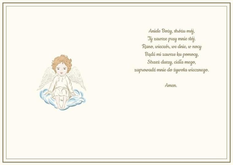 Henry, karnet A5, Chrzest, Anioł Stróż