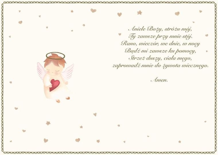 Henry, karnet A5, Chrzest, Aniołki