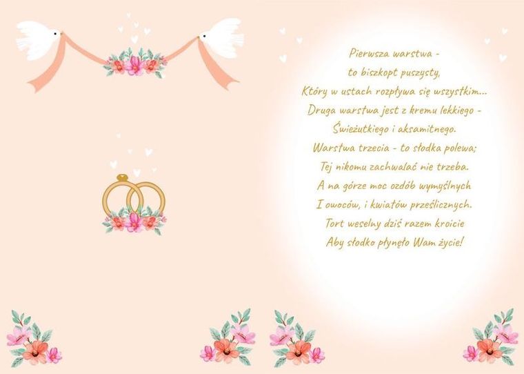 Henry, karnet, A5, ślub, tort kremowy