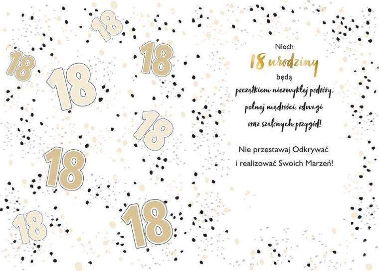 Henry, karnet A5, urodziny 18, Glamour black