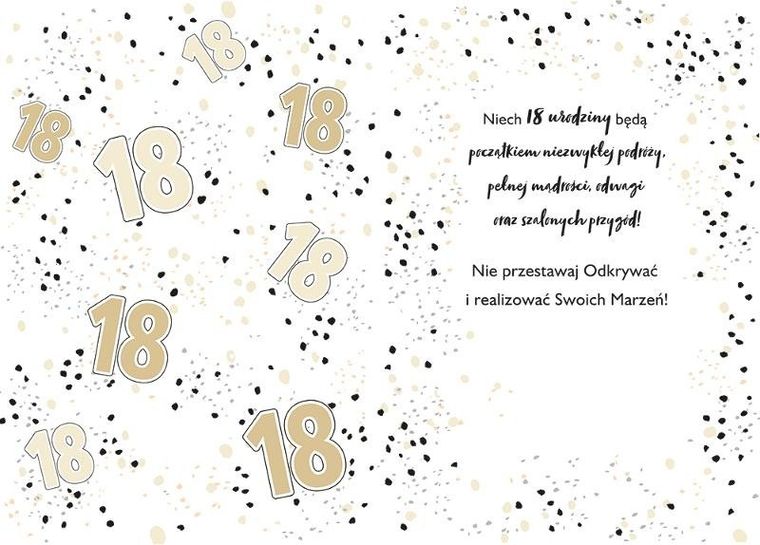 Henry, karnet A5, urodziny 18, Glamour white