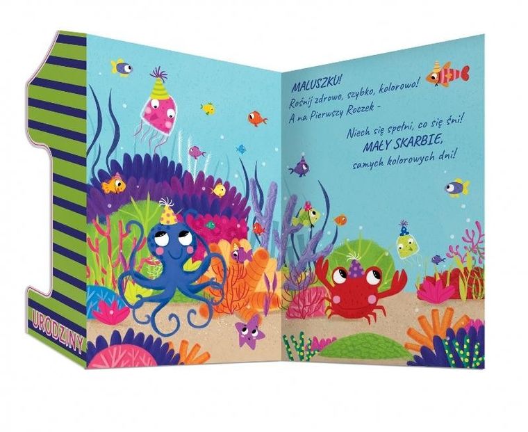 Henry, karnet A5, urodziny roczek, Konik morski