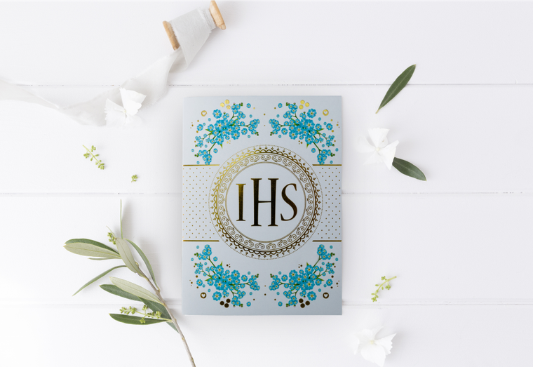 Henry, karnet B6, I Komunia Święta, z kieszonką, IHS