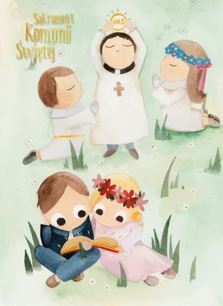 Henry, karnet, B6, Pierwsza Komunia Św., łąka