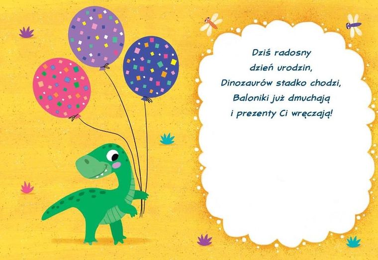 Henry, karnet B6, urodziny 2, Dinozaury