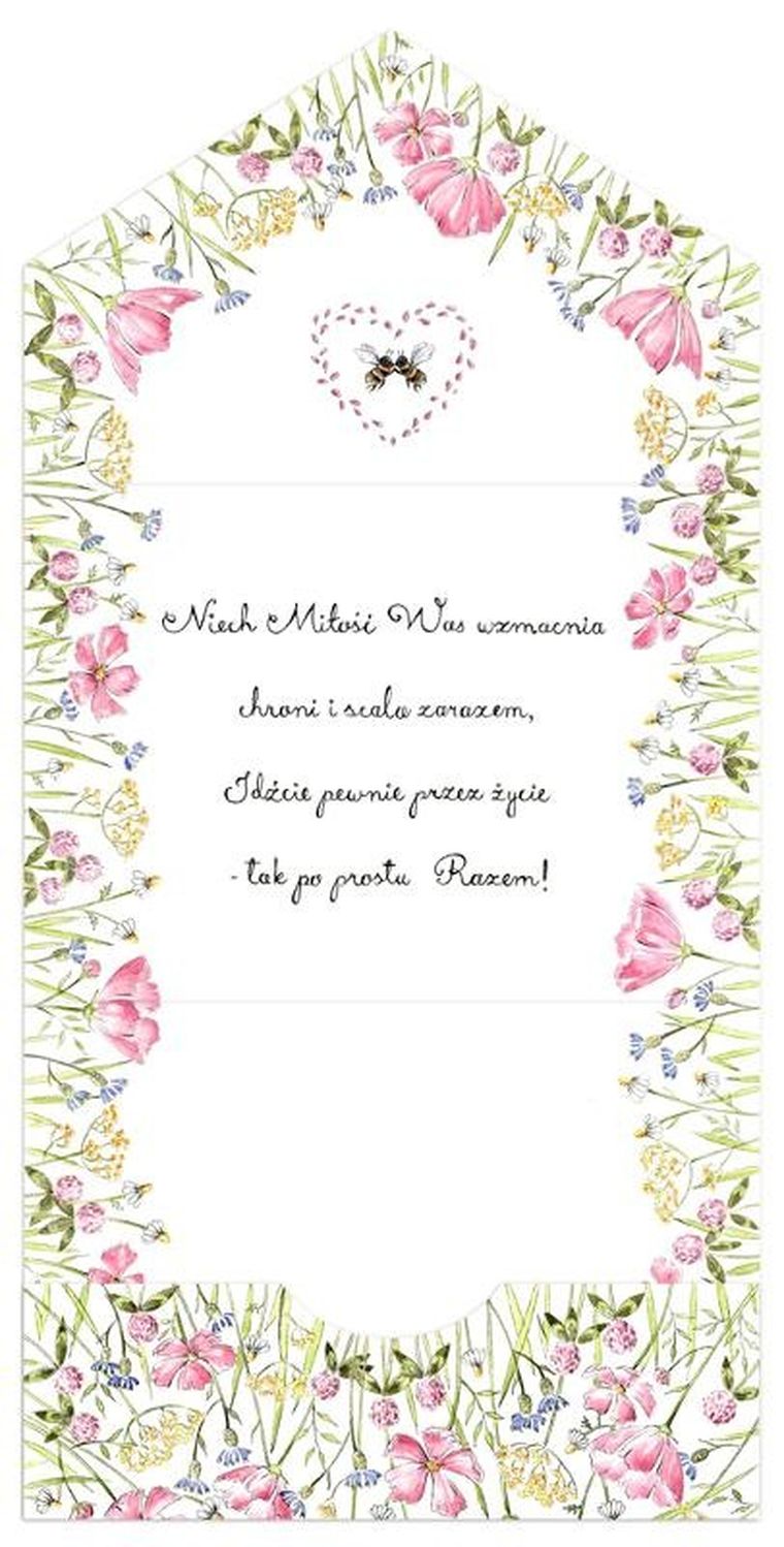 Henry, karnet koperta A5, ślub, polne kwiaty