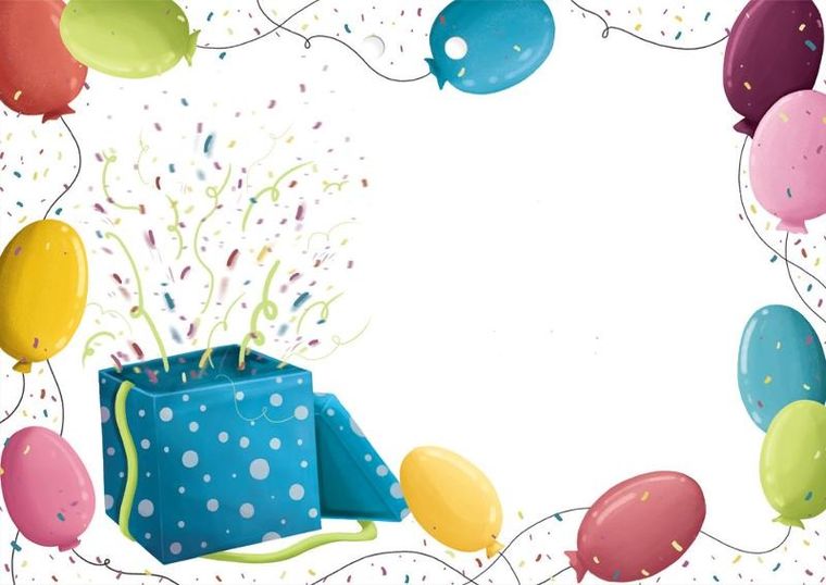 Henry, karnet okazjonalny z kopertą, B6, prezent z balonami