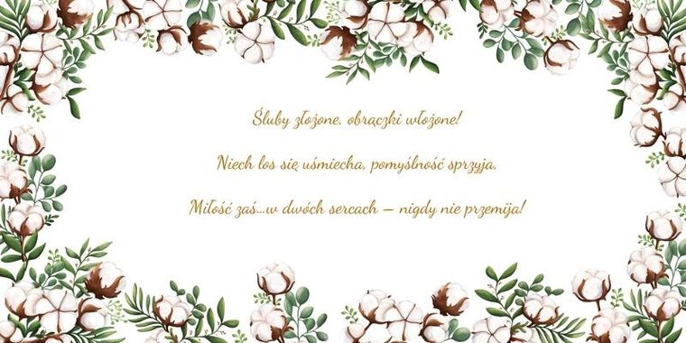 Henry, karnet, ślub, bawełna