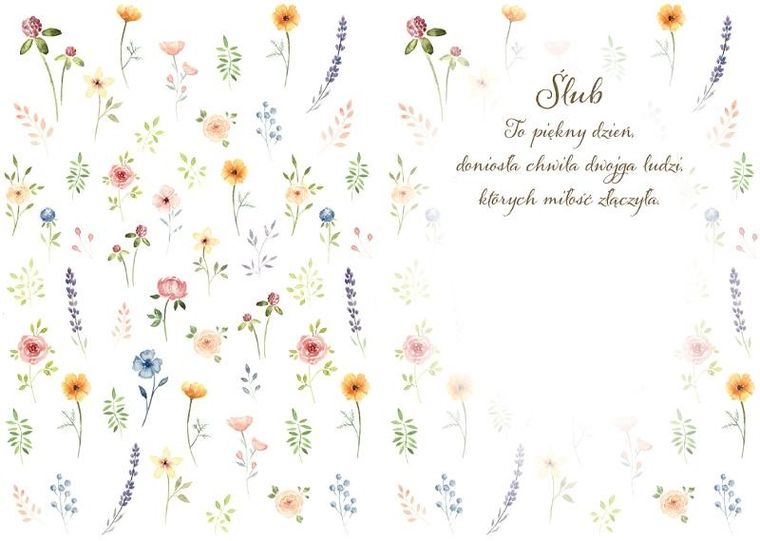 Henry, karnet, ślub, kolorowy pattern