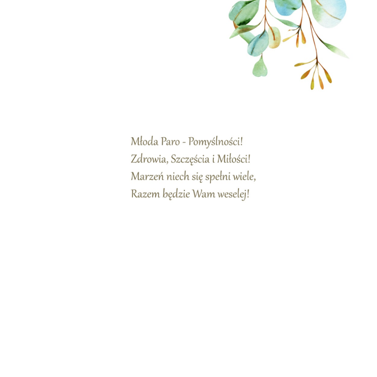 Henry, karnet ślub, liście, lakier 3D