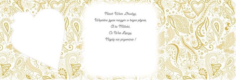 Henry, karnet ślub, Serce Pattern