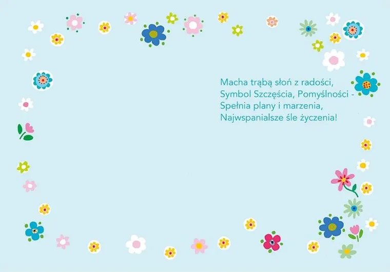 Henry, karnet urodzinowy B6, Słoń