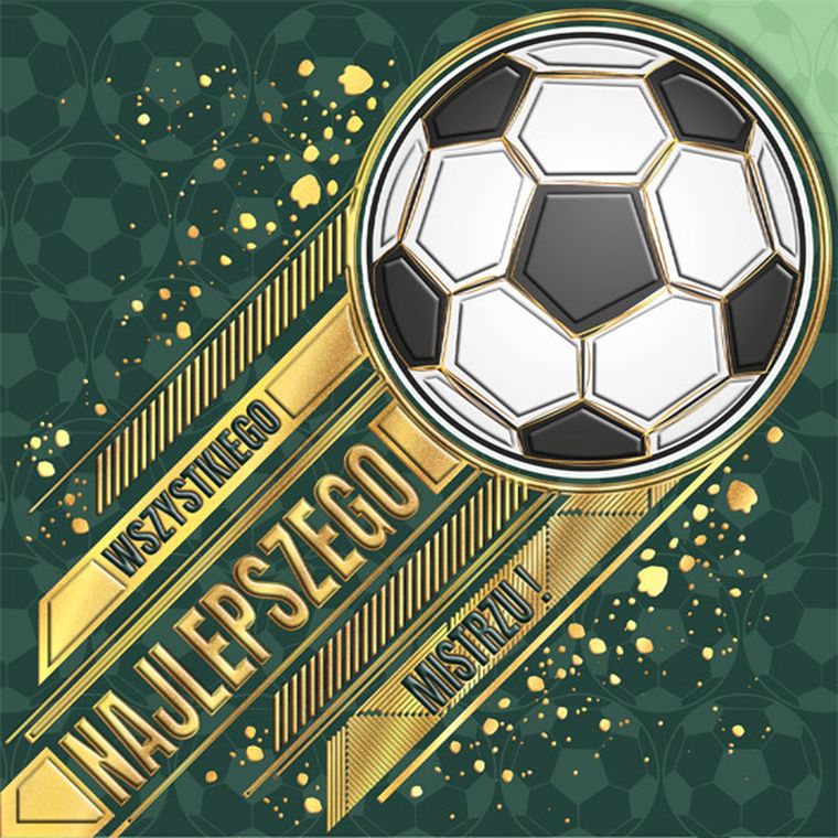 Henry, karnet z kopertą, 15-15 cm, złocony, super piłka