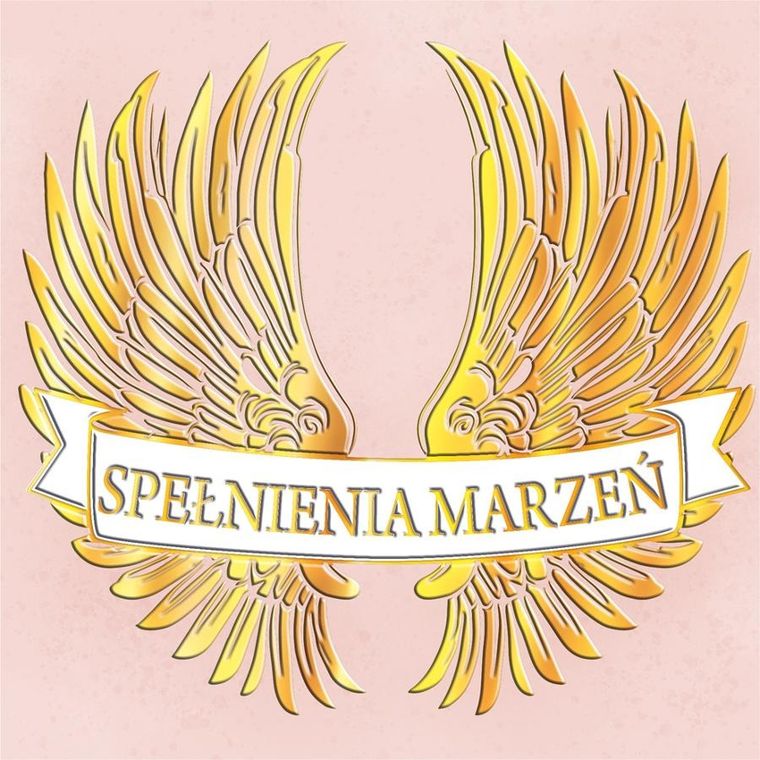 Henry, karnet z kopertą, 15-15 cm, zlote skrzydła