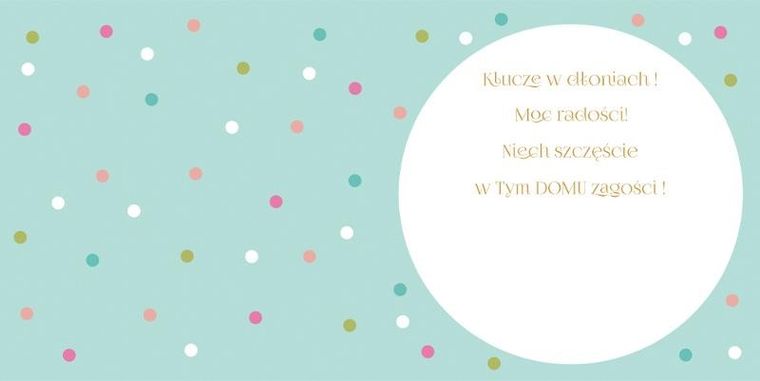 Henry, kartka okolicznościowa, Gratulacje Dom Klucze