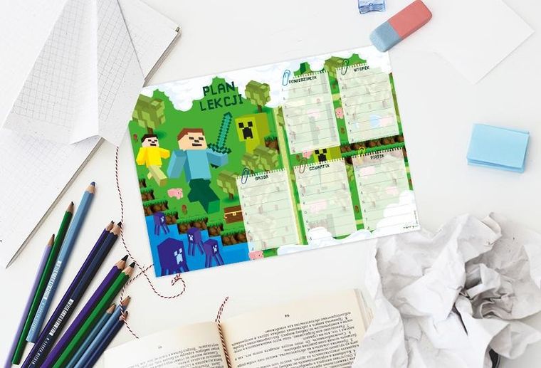 Henry, plan lekcji z tabliczką mnożenia, A5, gra