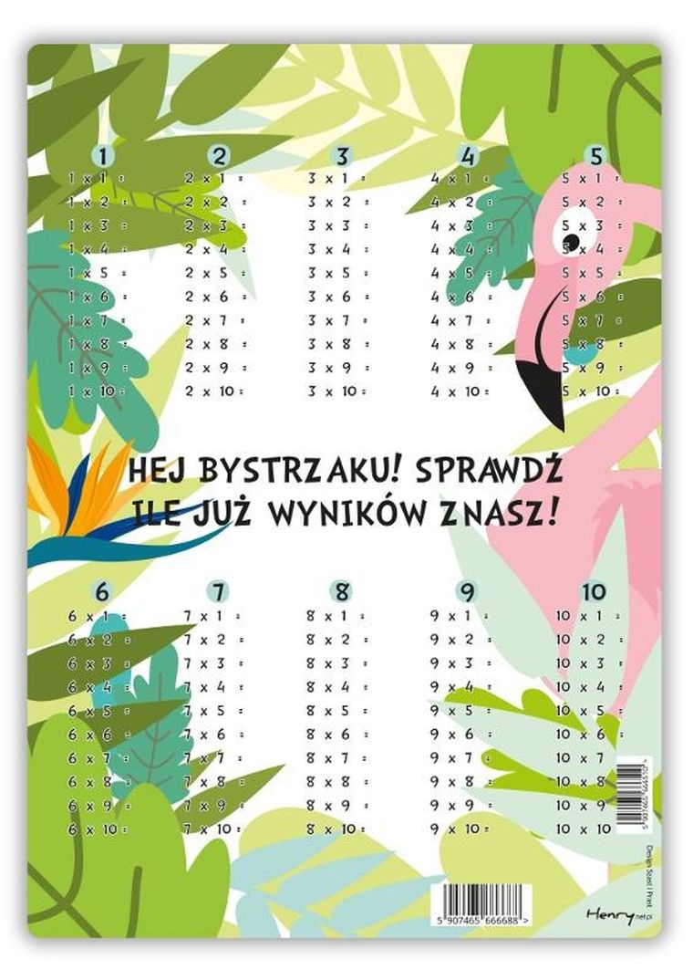 Henry, podkładka na biurko, mata, dwustronna, A4, żyrafa