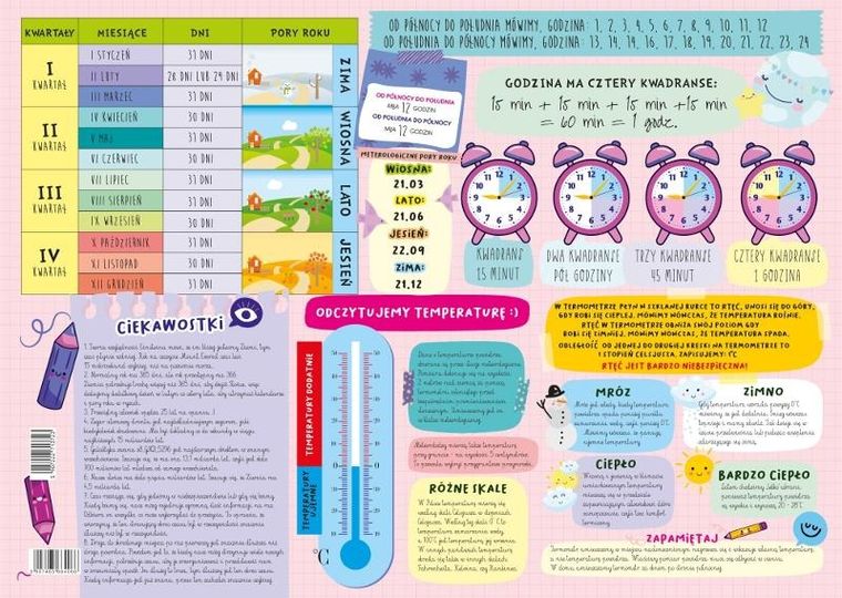 Henry, podkładka na biurko, mata, zegar, 48-34 cm