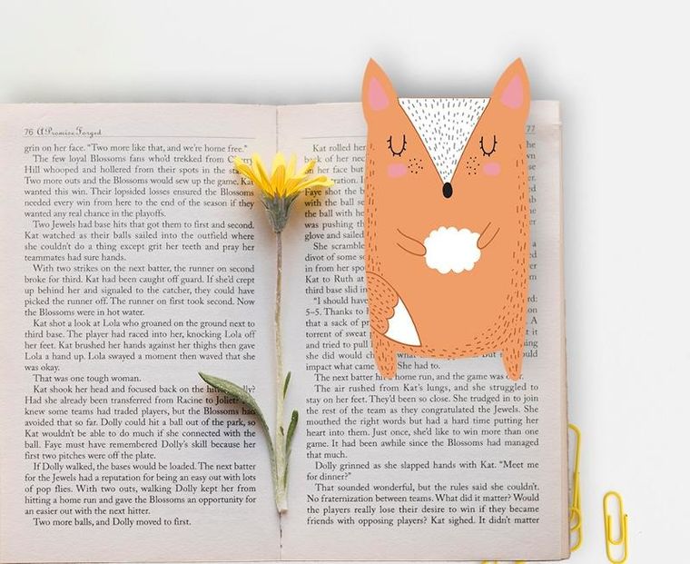 Henry, zakładka magnetyczna do książki, lis