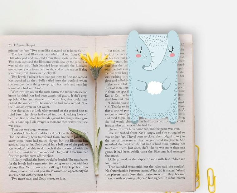 Henry, zakładka magnetyczna do książki, słoń