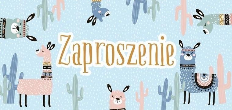 Henry, zaproszenie, lamy, 5 szt.