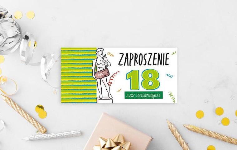 Henry, zaproszenie, urodziny 18, chłopak, 5 szt.