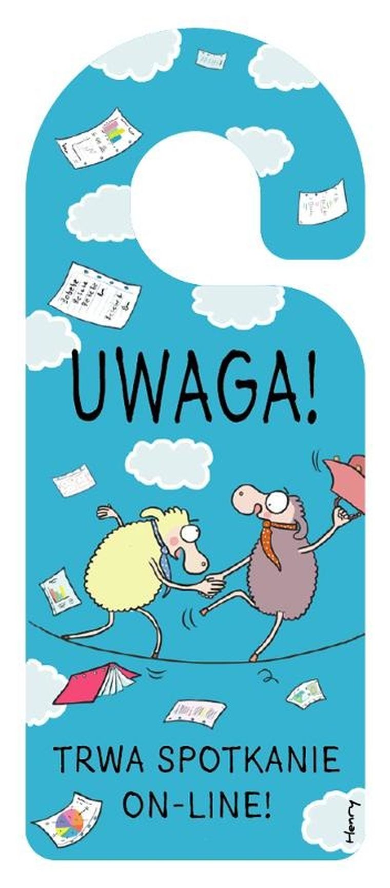 Henry, zawieszka na klamkę, uwaga