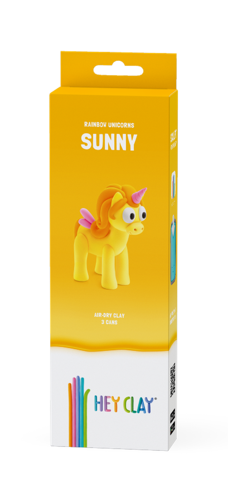 Hey Clay, Jednorożce, Sunny, masa plastyczna, 3 szt.