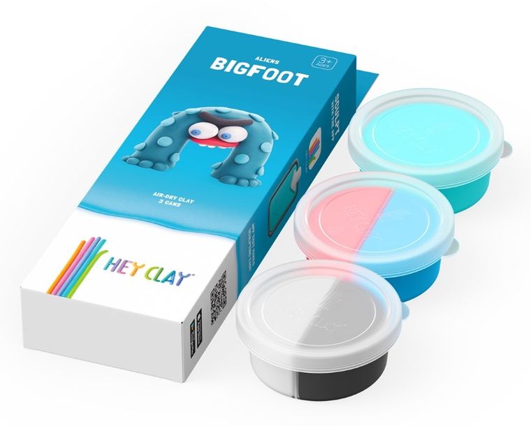 Hey Clay, Obcy, Bigfoot, masa plastyczna, 3 szt.