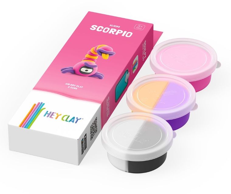Hey Clay, Obcy, Scorpio, masa plastyczna, 3 szt.