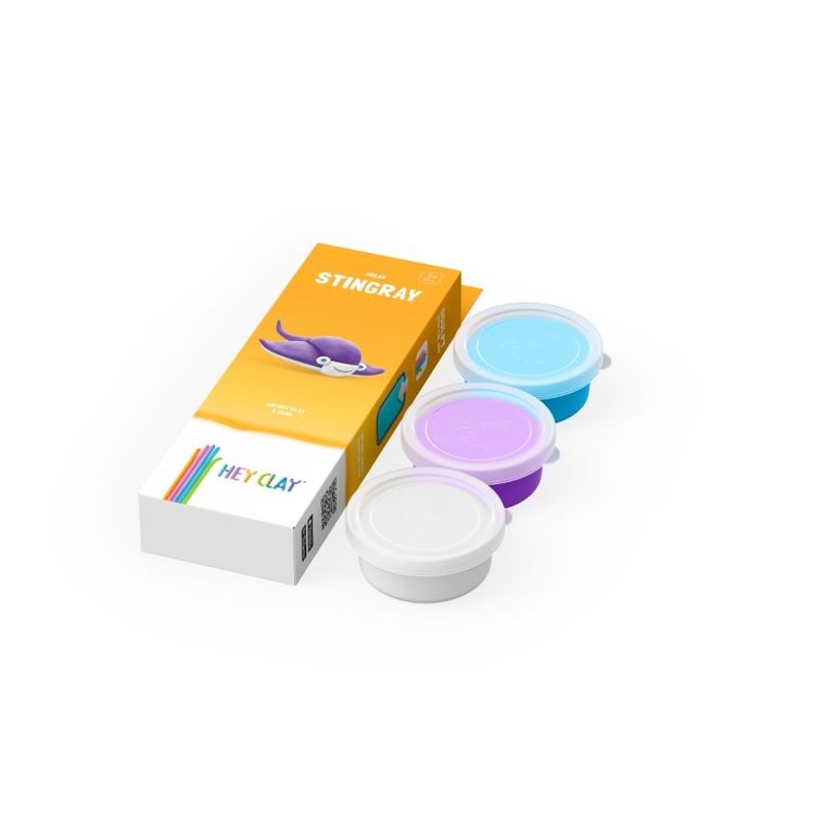 Hey Clay, Ocean, Płaszczka, masa plastyczna, 3 szt.