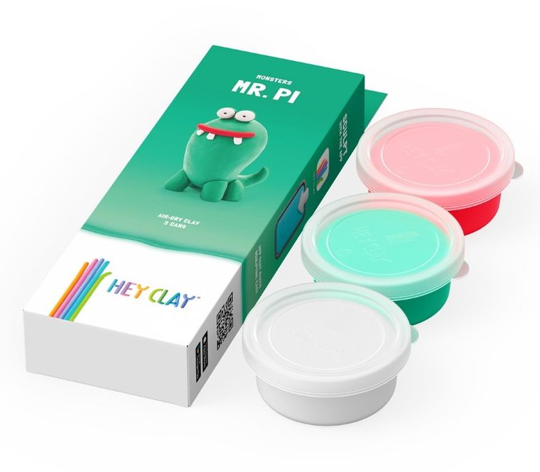Hey Clay, Potwory, Mr. Pi, masa plastyczna, 3 szt.