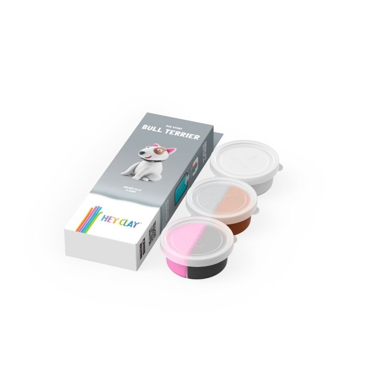 Hey Clay, Psy, Bull Terrier, masa plastyczna, 3 szt.