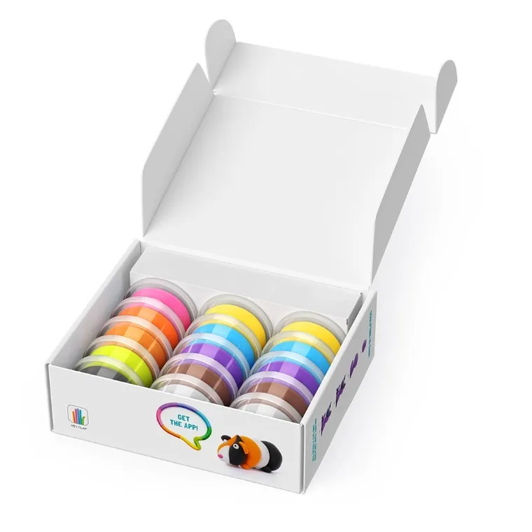 Hey Clay, Puchate Zwierzaki, masa plastyczna, 15 szt.