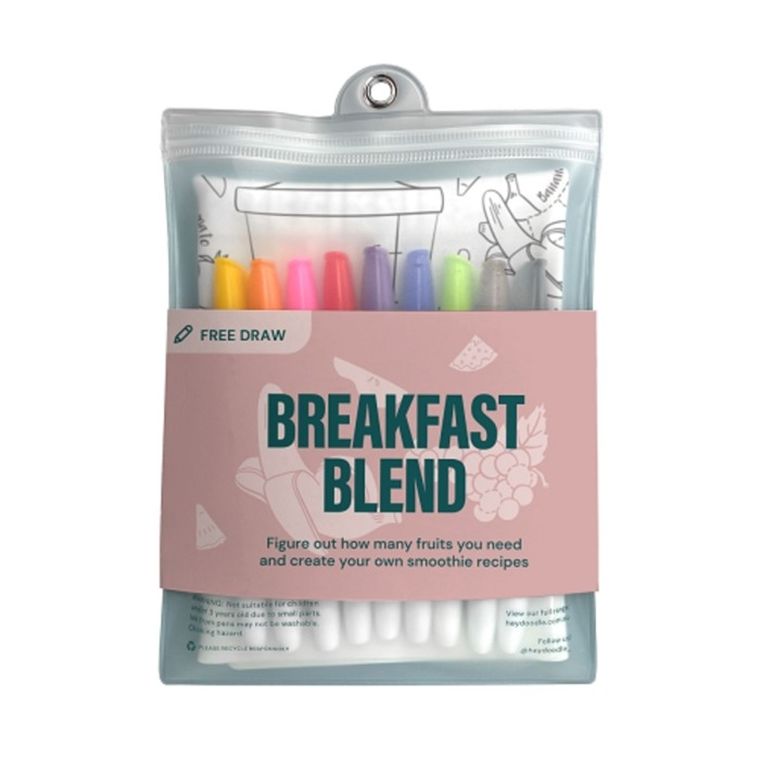 Hey Doodle, mata silikonowa do kolorowania A3, owoce i warzywa