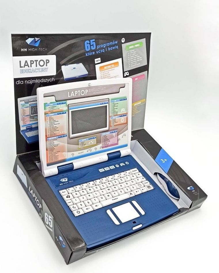 HH Poland, laptop edukacyjny, biało-niebieski