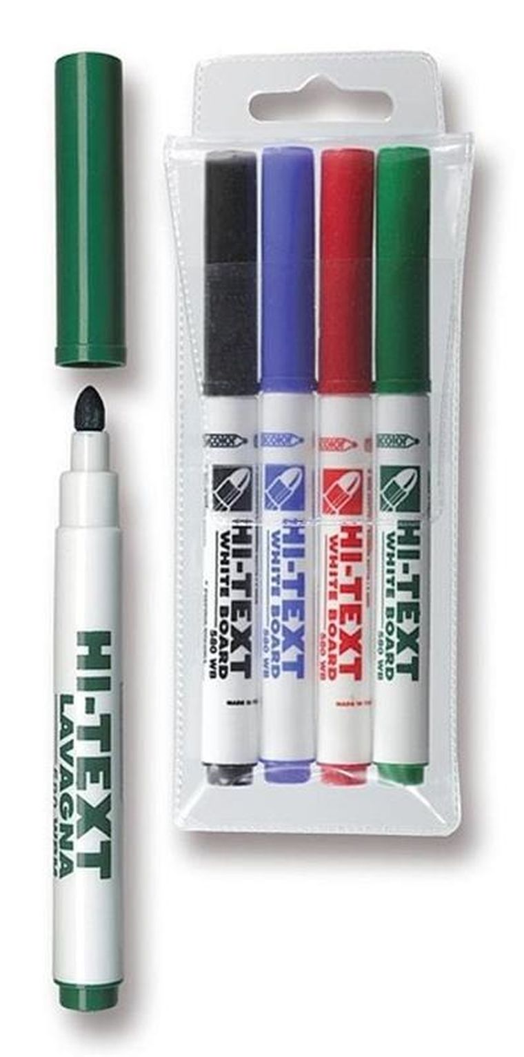 Hi-text, mazaki ścieralne, 4 kolory