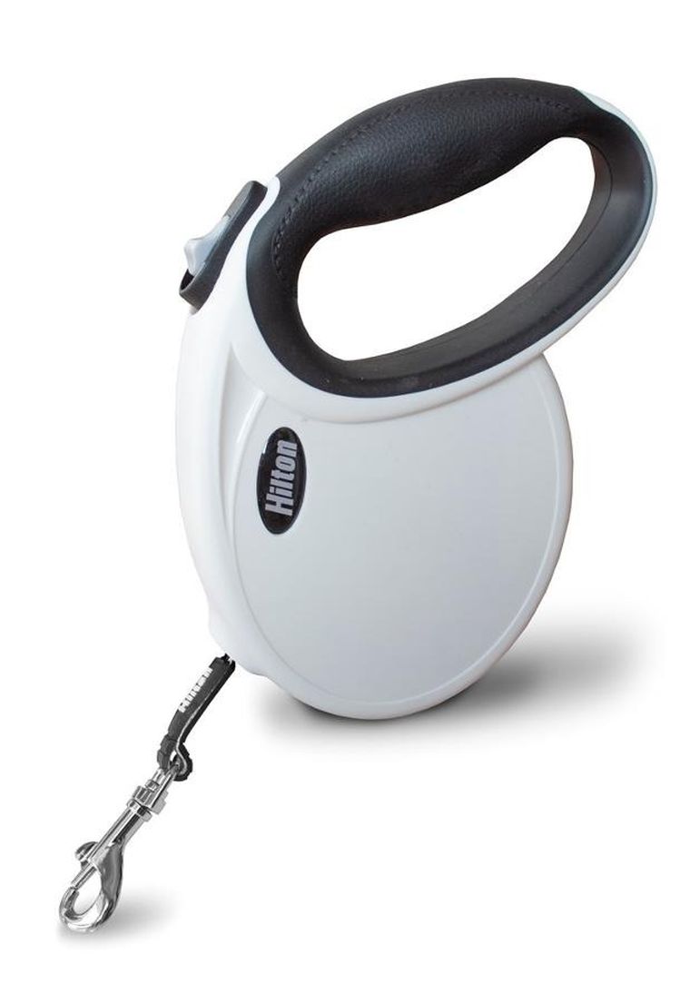 Hilton, Smart Dog Tape M, smycz automatyczna, biała, 4m